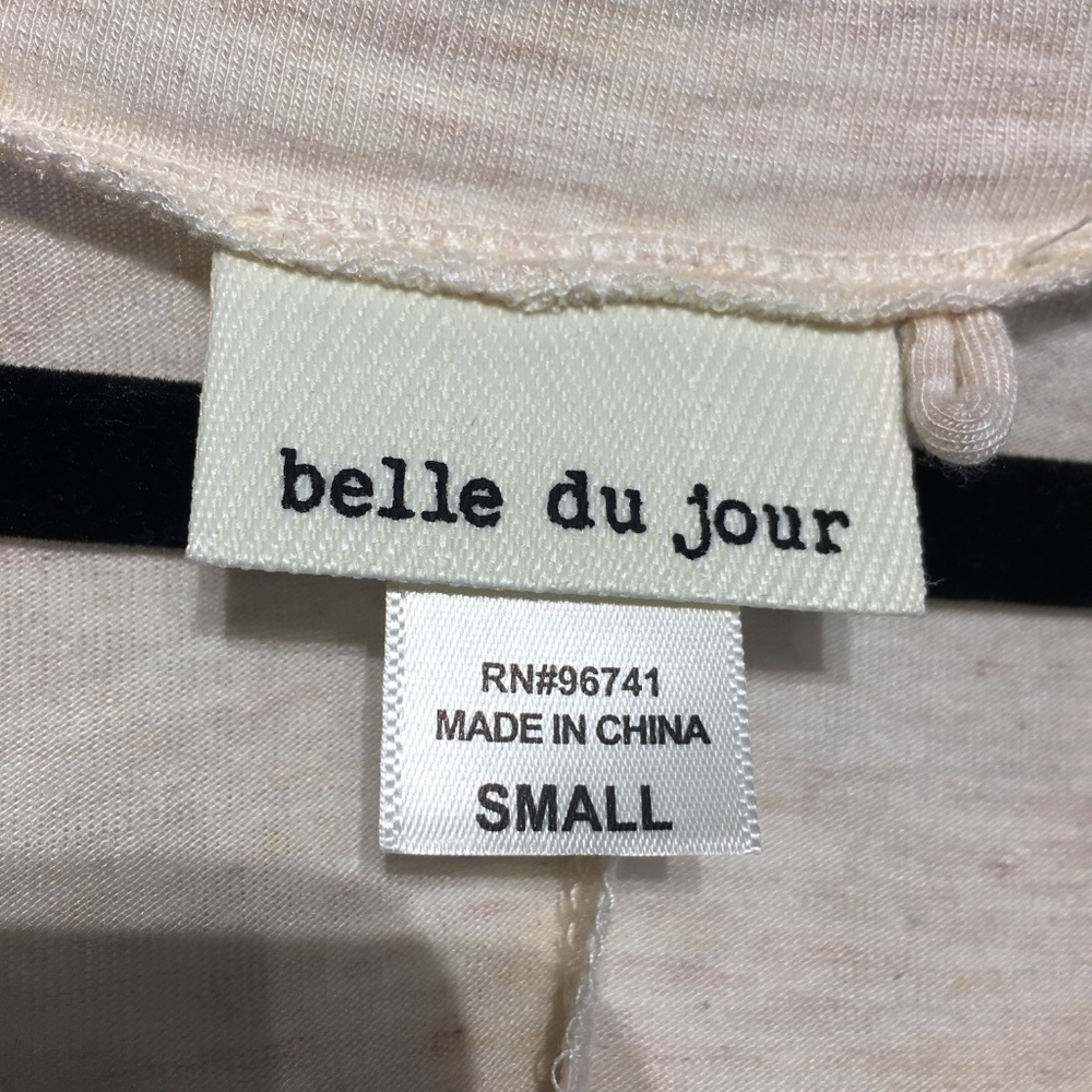 NWT BellaDuJour S beige basic tee - Picture 4 of 6